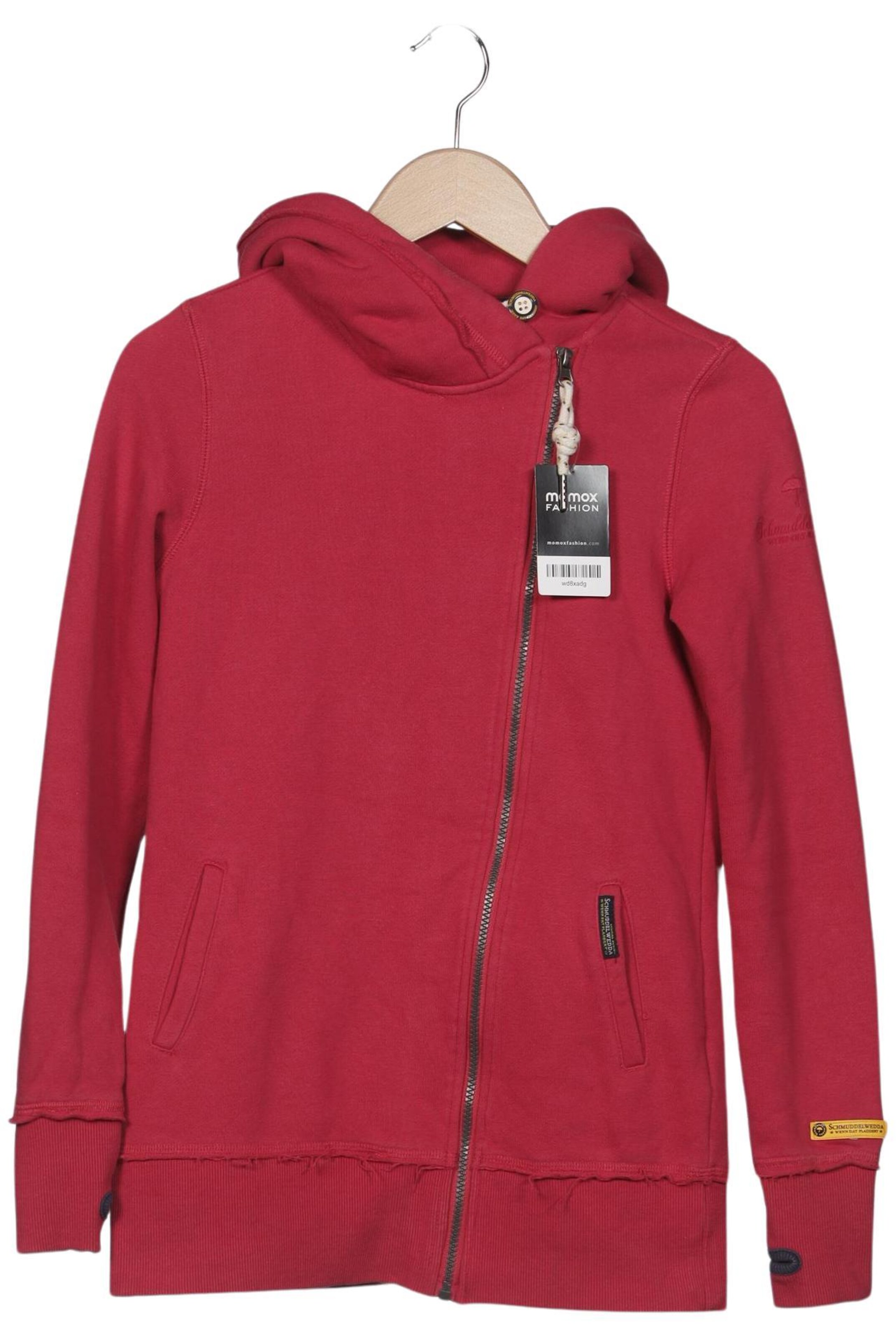 Schmuddelwedda Kapuzenpullover XS in Rot: Vorderseite