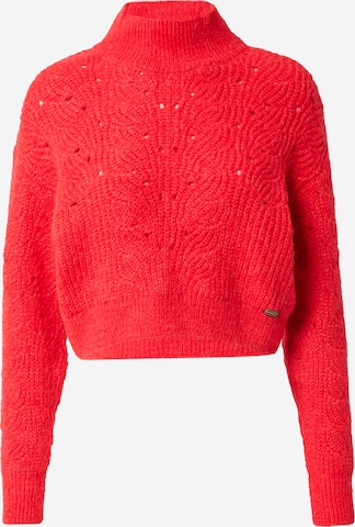 Pull-over 'Pointelle' Superdry en rouge : devant