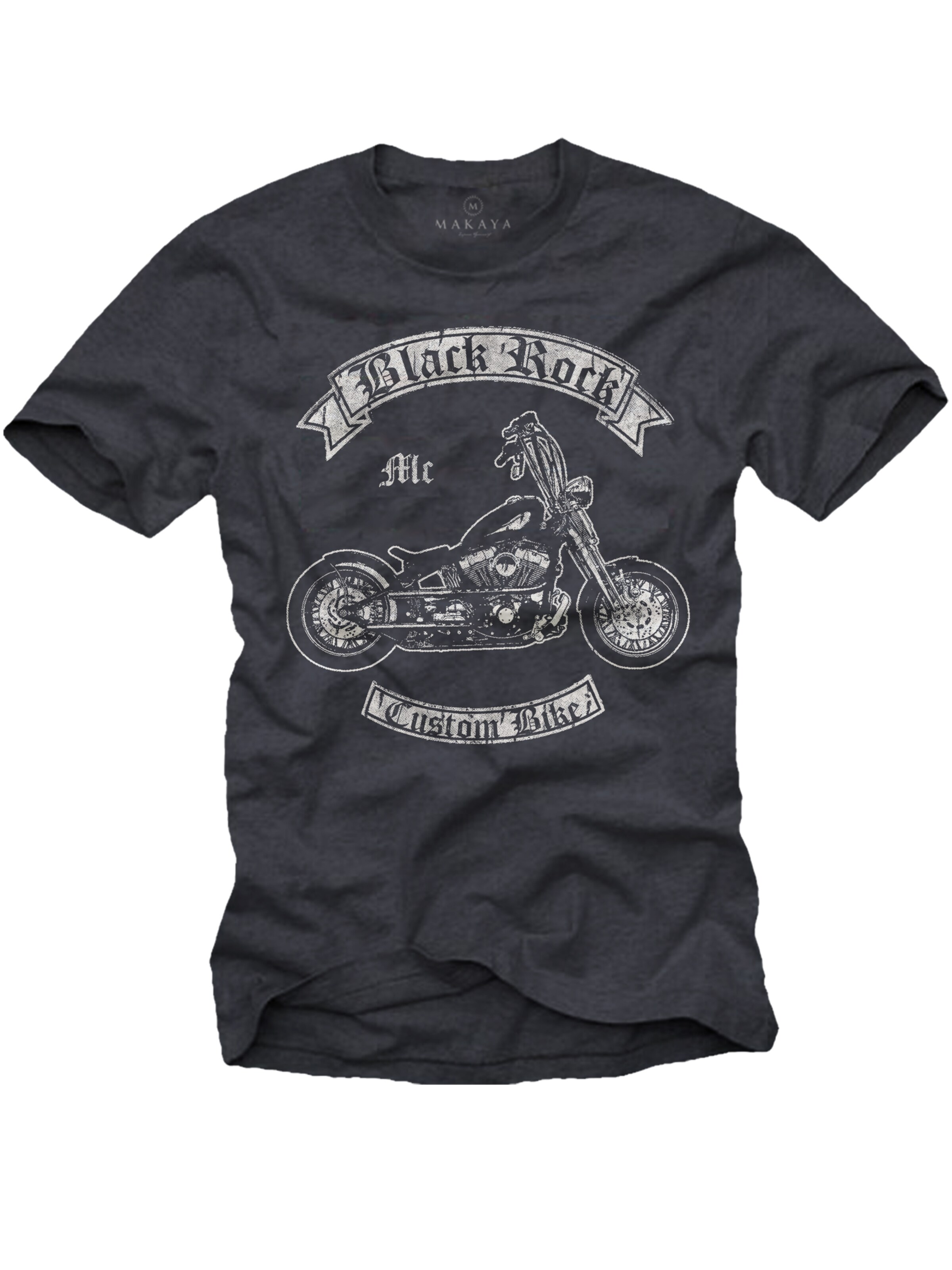 MAKAYA Shirt 'Black Rock'‌‌‌‌‌ in Grau: Vorderseite