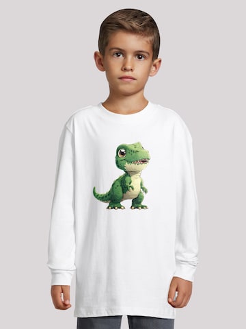 T-Shirt 'Süßer grüner Dino' F4NT4STIC en blanc : devant