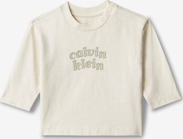 Calvin Klein Jeans Szabványos Póló - bézs: elől
