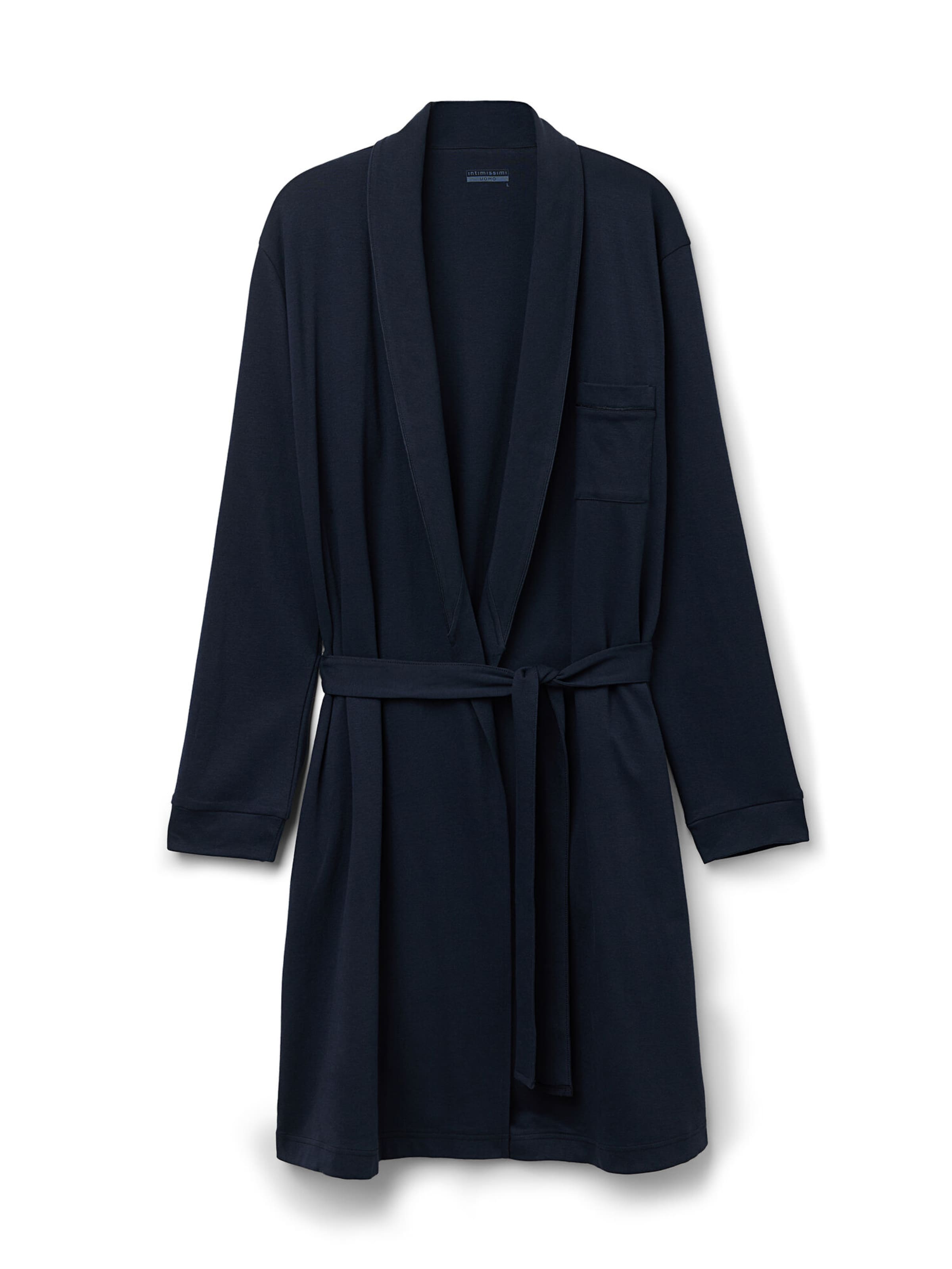 IUMAN Intimissimi Uomo Bademantel in Blau: Vorderseite