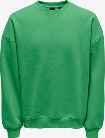 Sweat-shirt 'CERES' Only & Sons en vert : devant