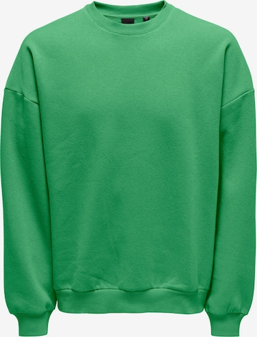 Only & Sons Sweatshirt 'CERES' i grön: framsida