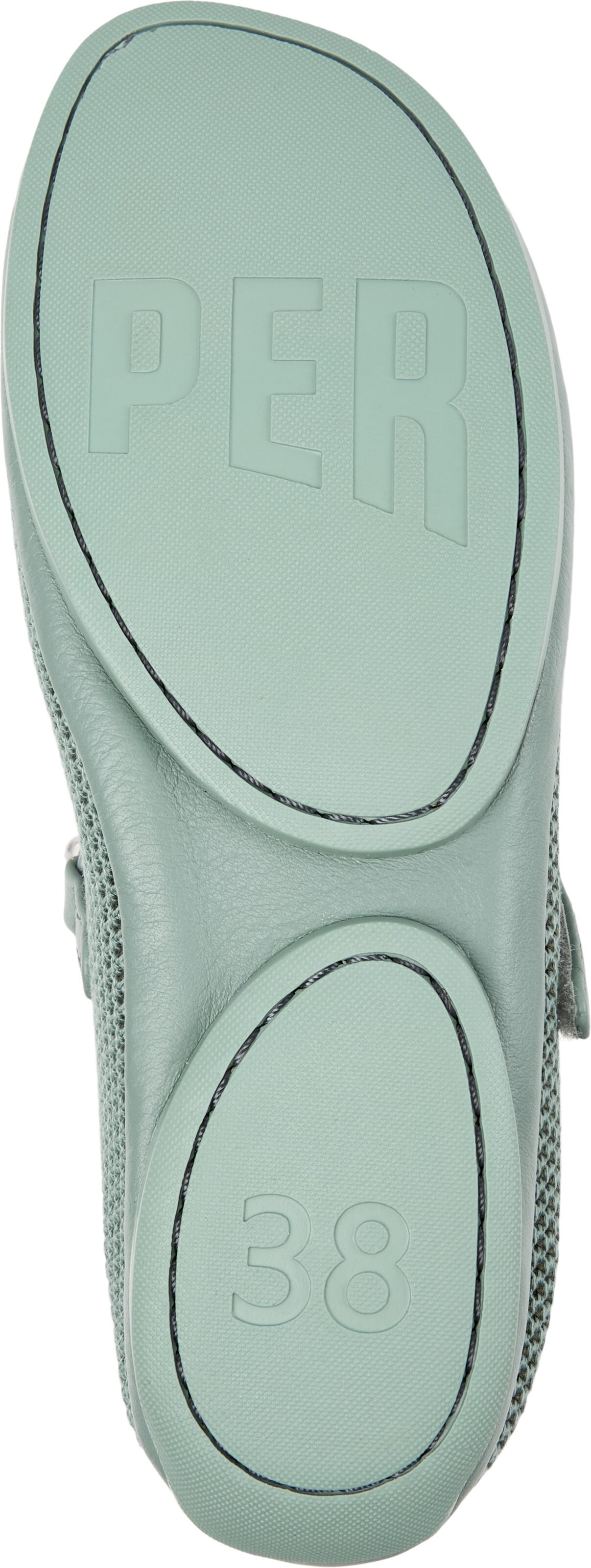 Ballerina con cinturino 'Right Nina' di CAMPER in verde