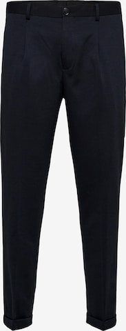 SELECTED HOMME Regular Pleat-Front Pants in Blue: front