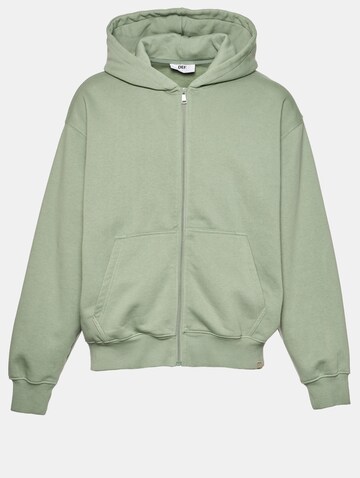 DEF Zip-Up Hoodie in Green: front