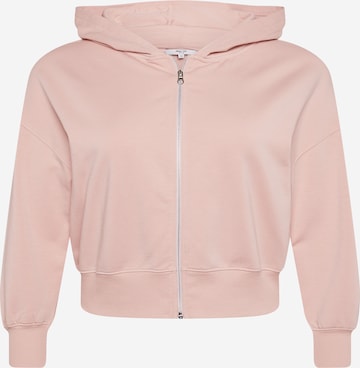 ABOUT YOU Curvy - Sudadera con cremallera 'Rea' en beige: frente