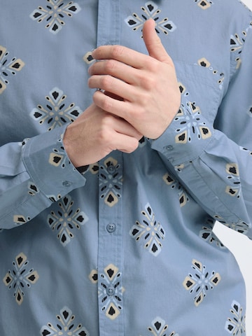 BLEND Regular fit Button Up Shirt 'BHDitlef ' in Blue