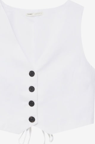 Pull&Bear Vesta k obleku - biela: predná strana