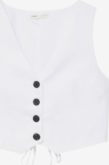 Pull&Bear Gilet de costume en blanc, Vue avec produit