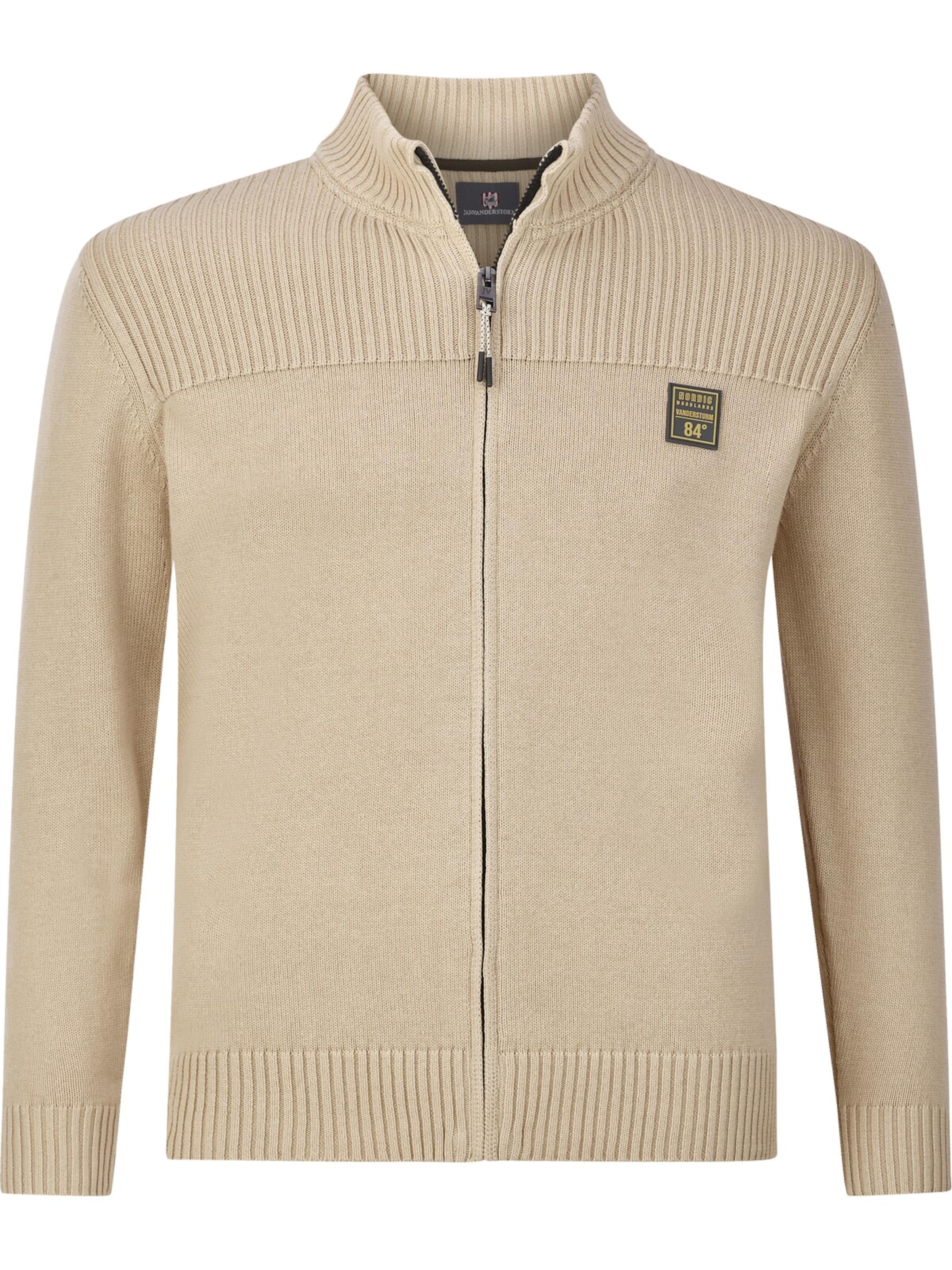 Jan Vanderstorm Strickjacke 'Bjornstad' in Beige: Vorderseite
