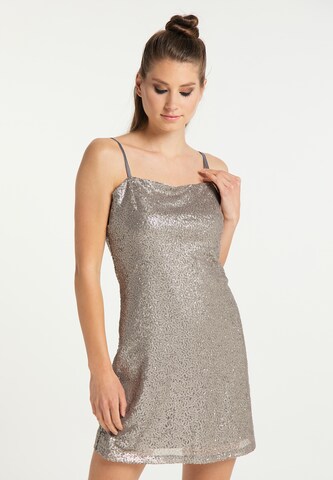 myMo at night - Vestido en plata: frente