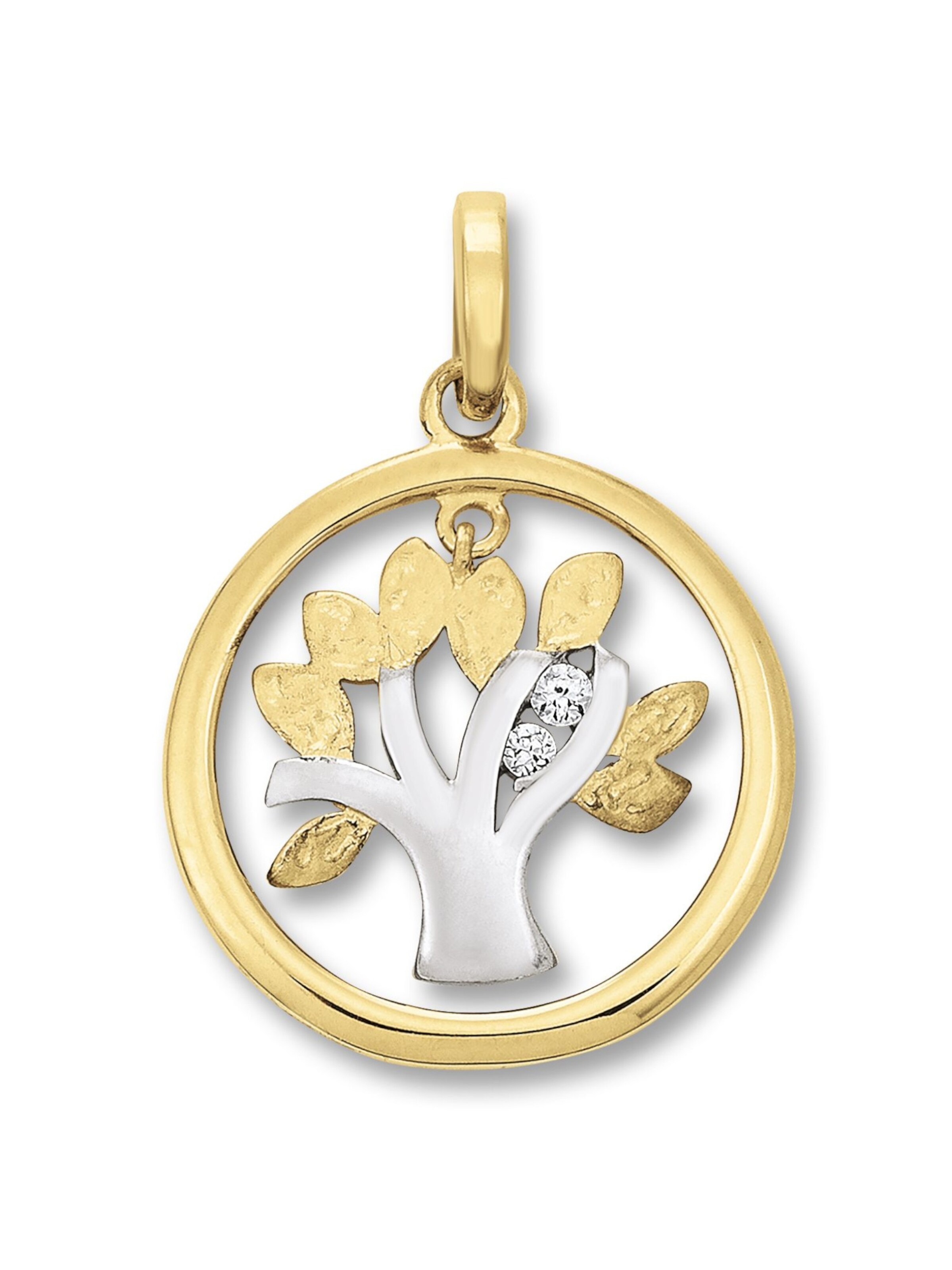 ONE ELEMENT Anhänger 'Lebensbaum' in Gold: Vorderseite
