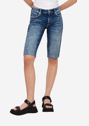 Coupe slim Jean QS en bleu : devant