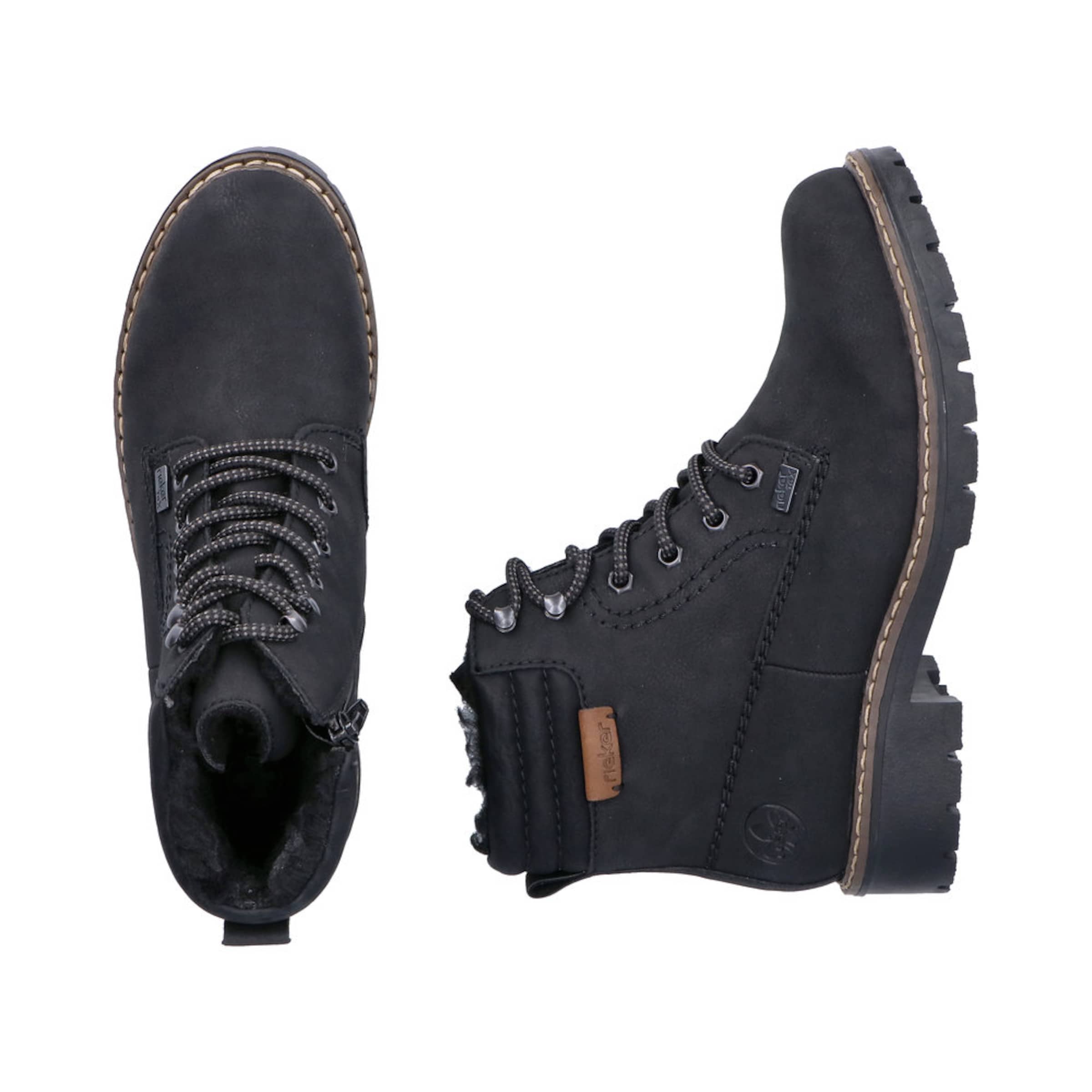 Rieker Schnürstiefelette in Schwarz