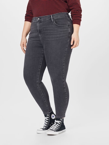 Skinny Jeans '720™ High Rise Super Skinny' di Levi's® Plus in grigio: frontale