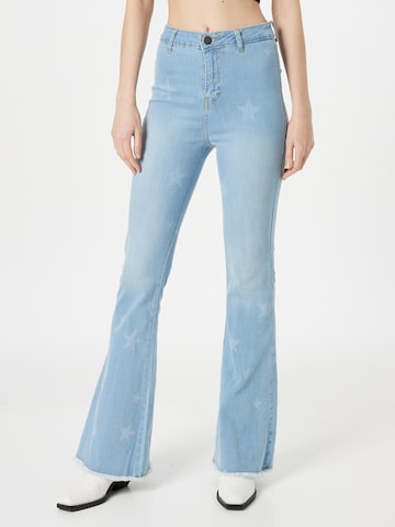 Nasty Gal Flared Jeans in Blue: front