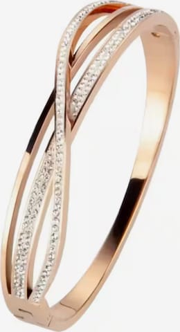 ROUGEMONT Jewellery Bracelet 'Moderner Damen Armreif mit Zirkonia Besatz 18cm' in Gold: front