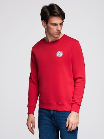 Sweat-shirt Ombre en rouge