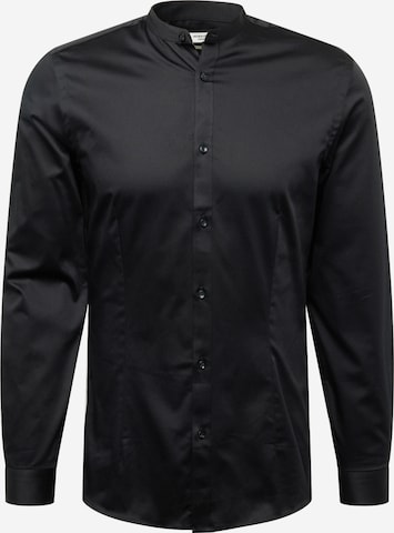 JACK & JONES Button Up Shirt 'JPRBLAPARMA' in Black: front