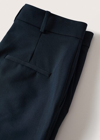 MANGO Slim fit Pleated Pants 'Boreal' in Blue