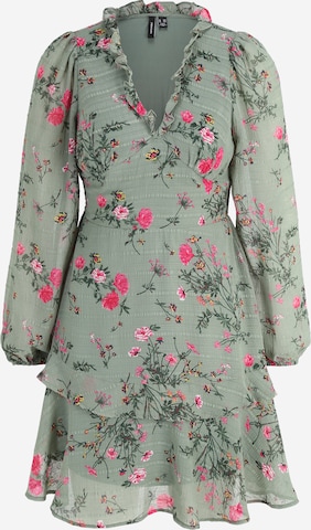 Vero Moda Petite Šaty 'ROSA' – zelená: přední strana