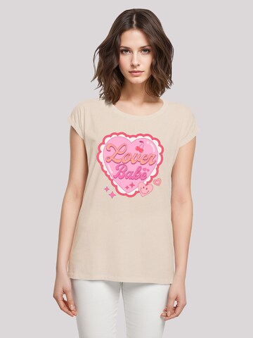 T-shirt 'Lover Babe Valentinstag' F4NT4STIC en beige : devant