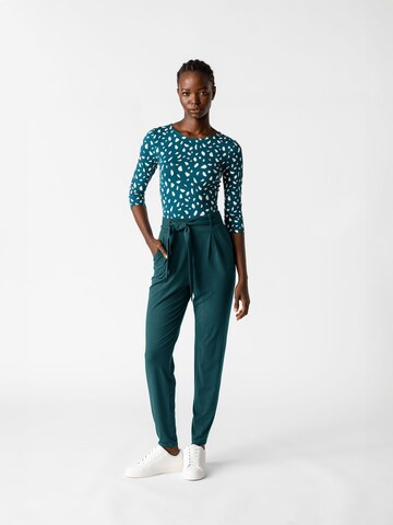 Les Lunes Tapered Bukser med lægfolder 'Jade' i blå