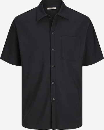 JACK & JONES Comfort fit Button Up Shirt in Black: front