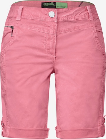 Coupe slim Pantalon 'Scarlett' CECIL en rose : devant