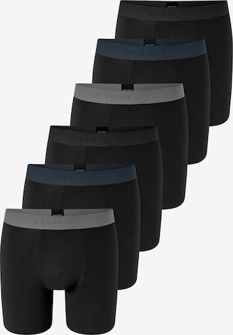 SCHIESSER Langer Boxer ' 95/5 Multi ' in Schwarz: Vorderseite