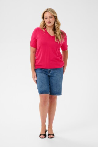 KAFFE CURVE Sweter 'KClizzy' w kolorze czerwony