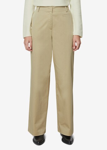 Marc O'Polo Wide leg Chino Pants in Beige: front