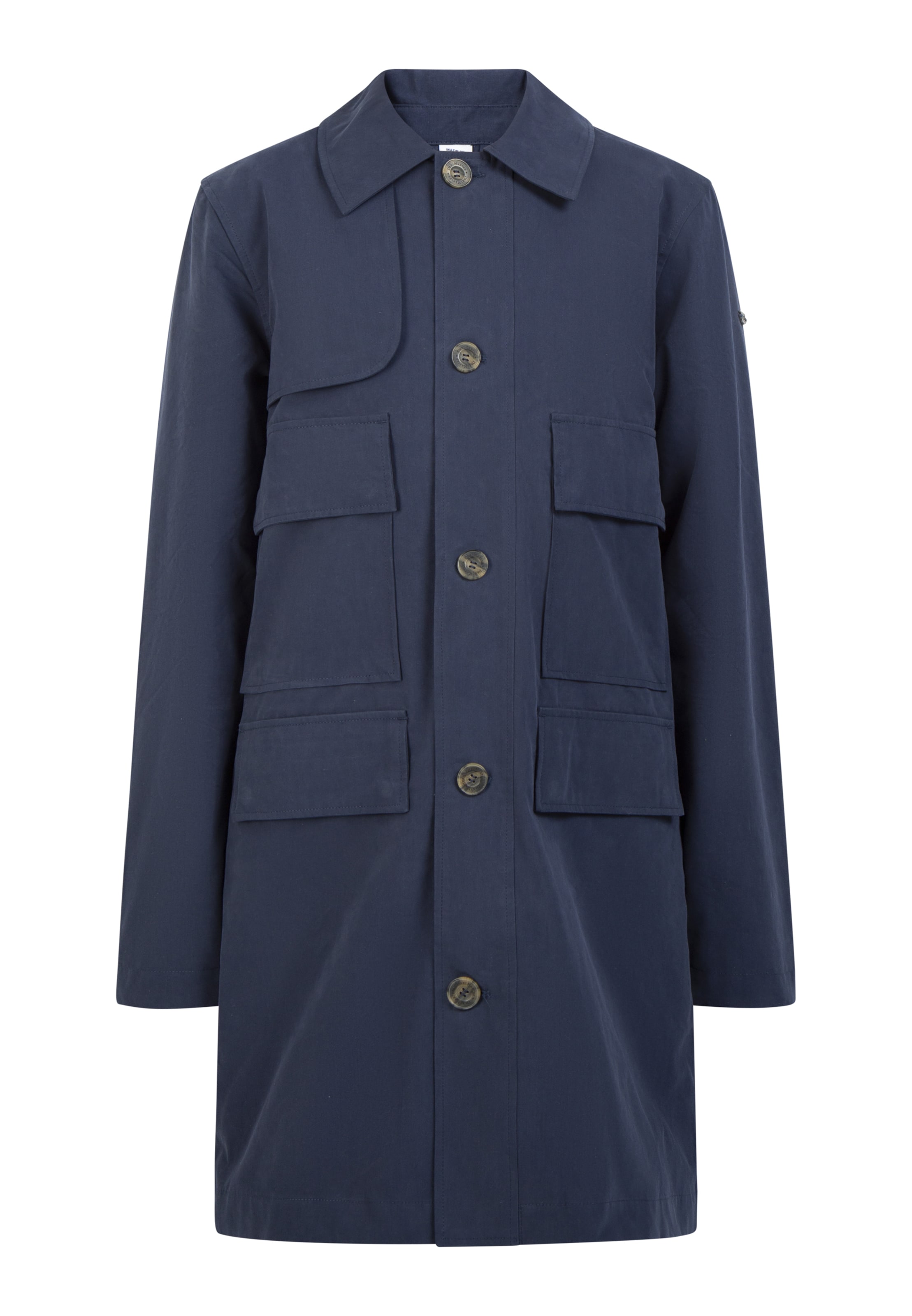 DreiMaster Vintage Between-seasons coat in Blue: front