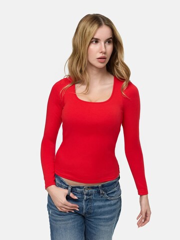 cfab (formerly creamy fabrics) Top 'Cotton Long Sleeve mit integriertem Wireless Bra'‌‌‌ in Rot