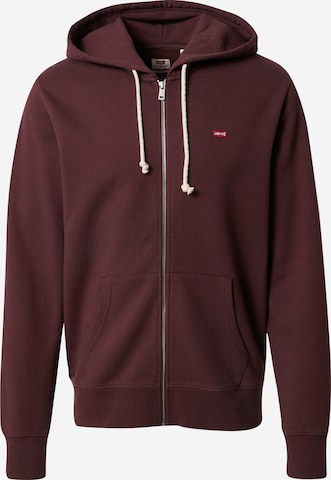 LEVI'S ® Sweatshirt 'Original Zip-Up Hoodie' in Rot: predná strana