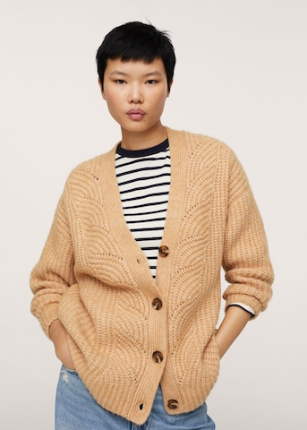 MANGO Cardigan 'Radio' i brun: forside