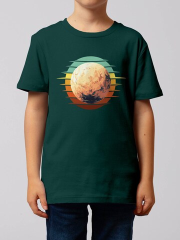 watabout.kids Shirt ' Pluto Retro Sunset ' in Groen: voorkant