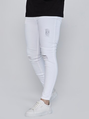 SikSilk Slimfit Jeans in Weiß: Vorderseite