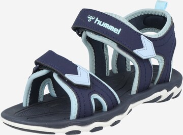 Hummel - Sapatos abertos em azul: frente