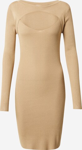 Urban Classics - Vestido de punto en beige: frente