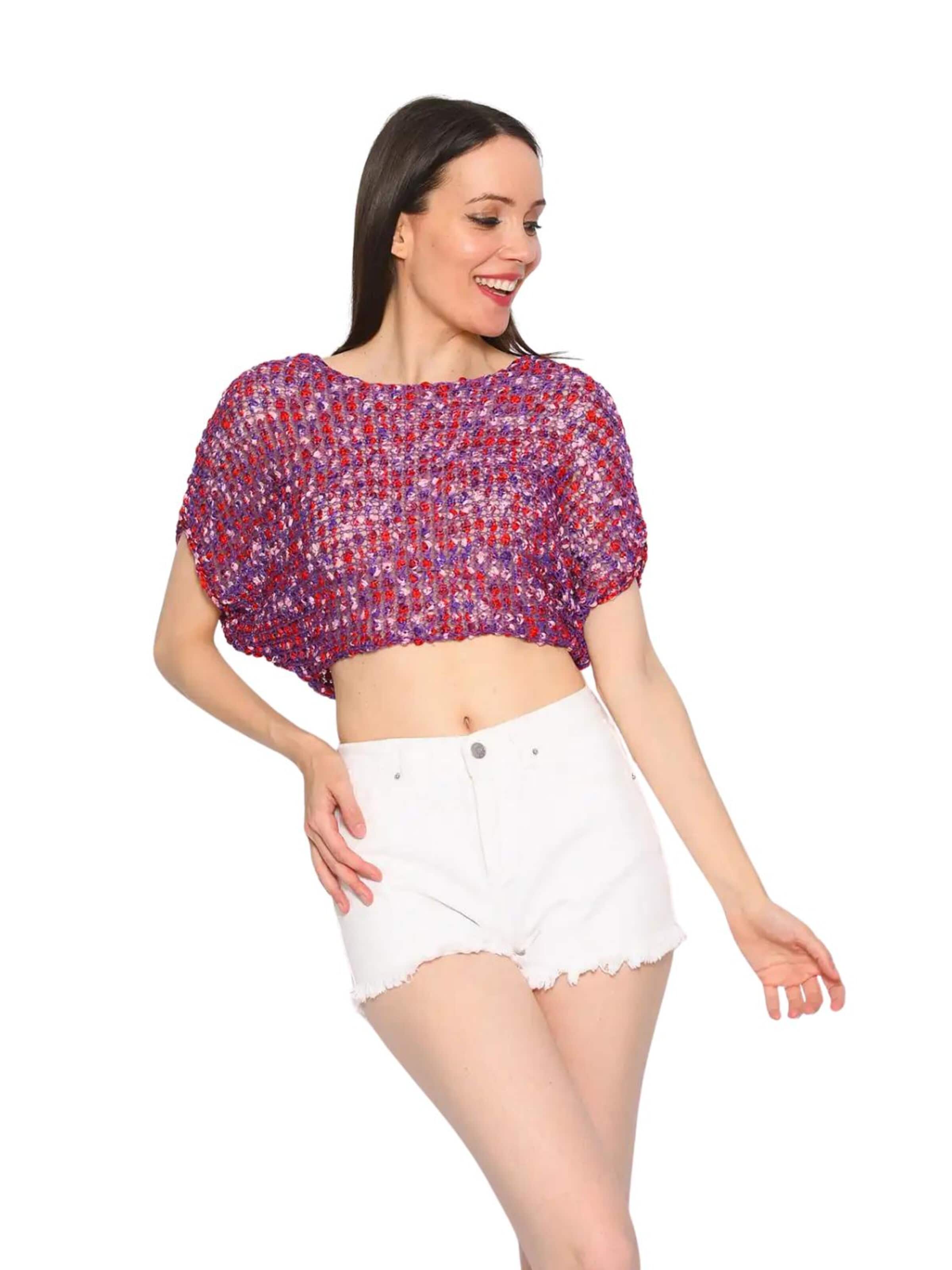 Süel knitwear - Top de punto 'Summer 3D' en lila