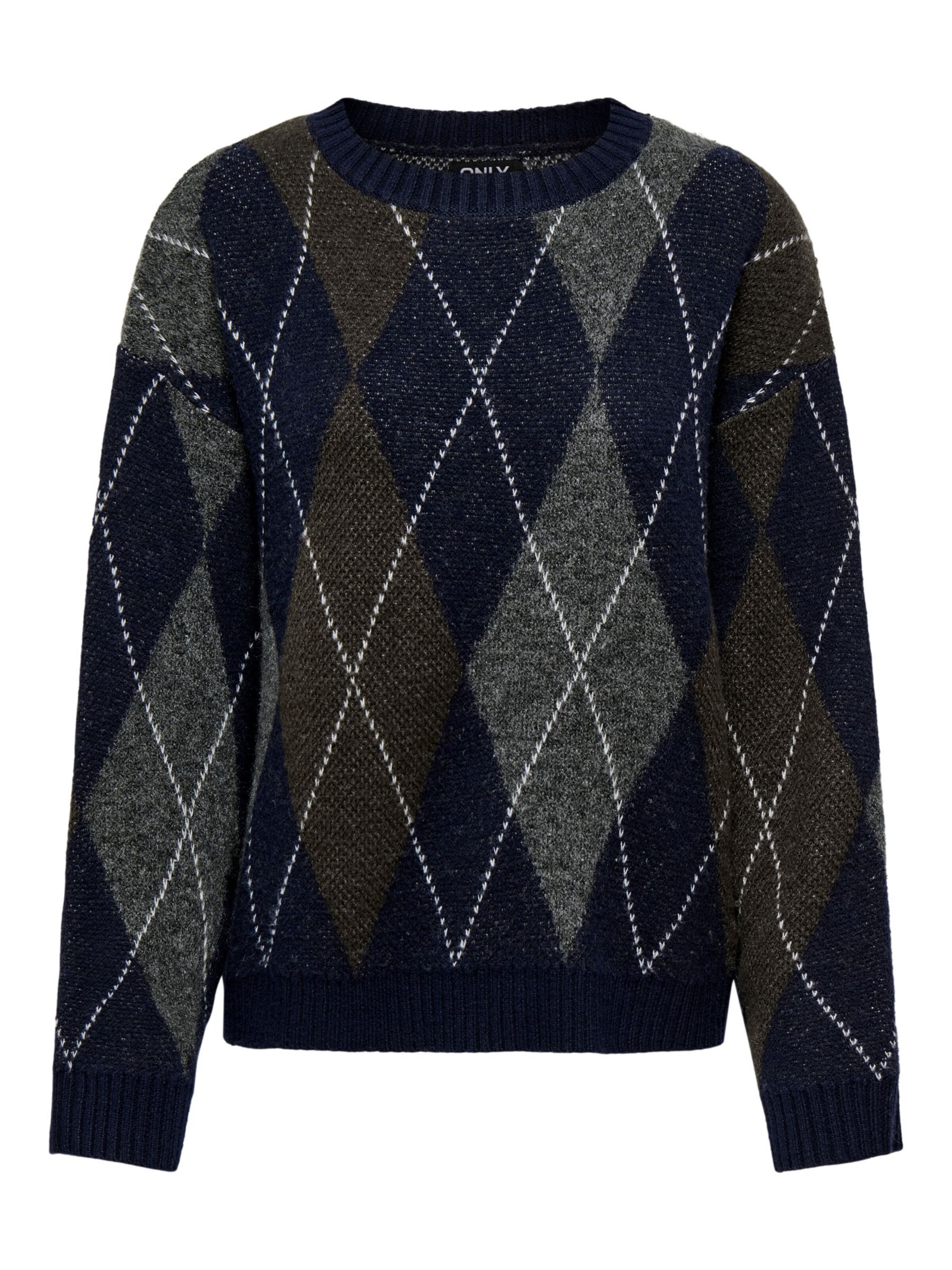 ONLY Pullover 'ONLRHOMBUS' i grå: forside
