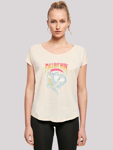 T-shirt 'Fall Out Boy Rock And Roll Reaper' F4NT4STIC en beige : devant