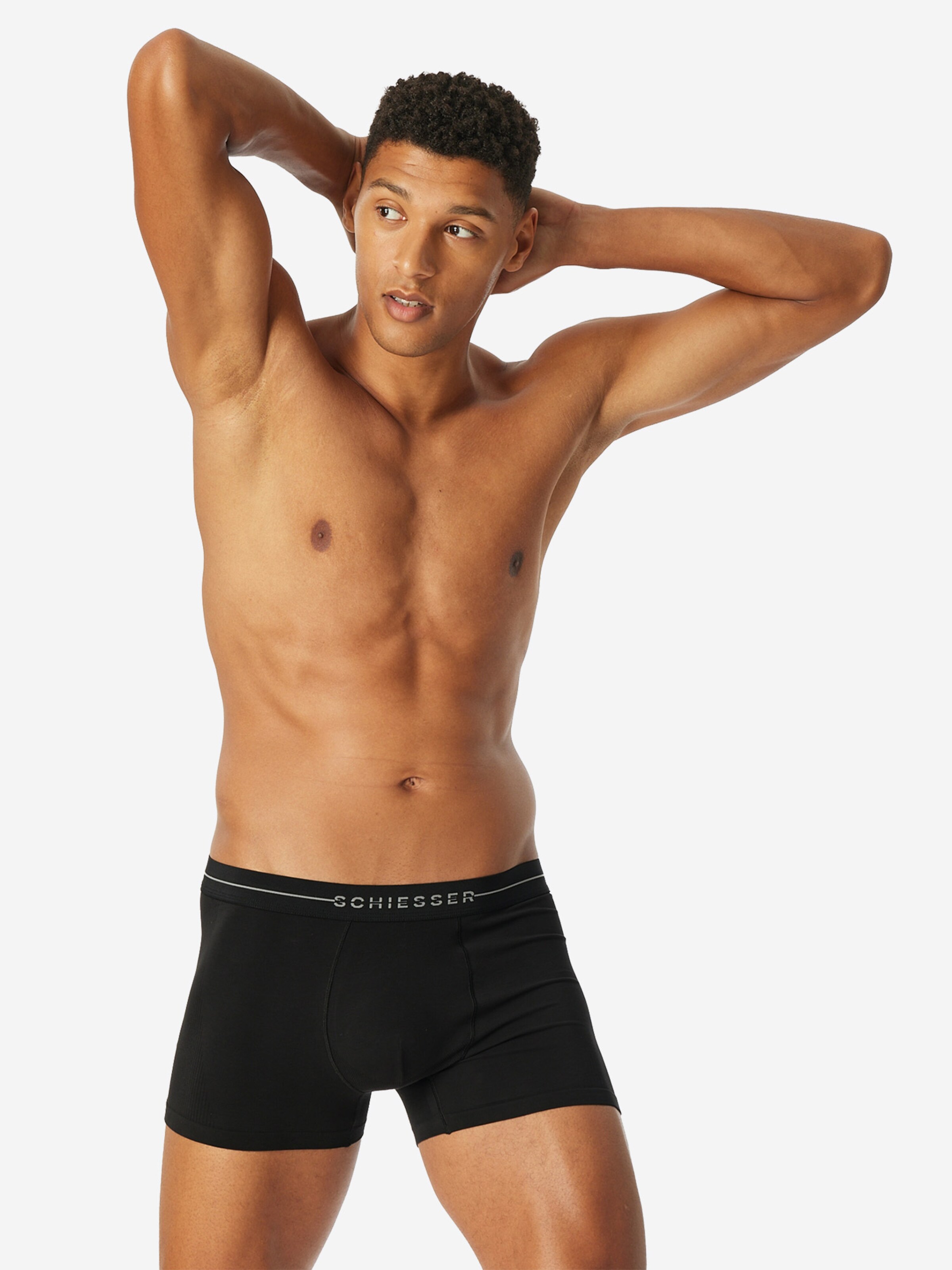 SCHIESSER Boxer shorts ' Cotton Flex ' in Black
