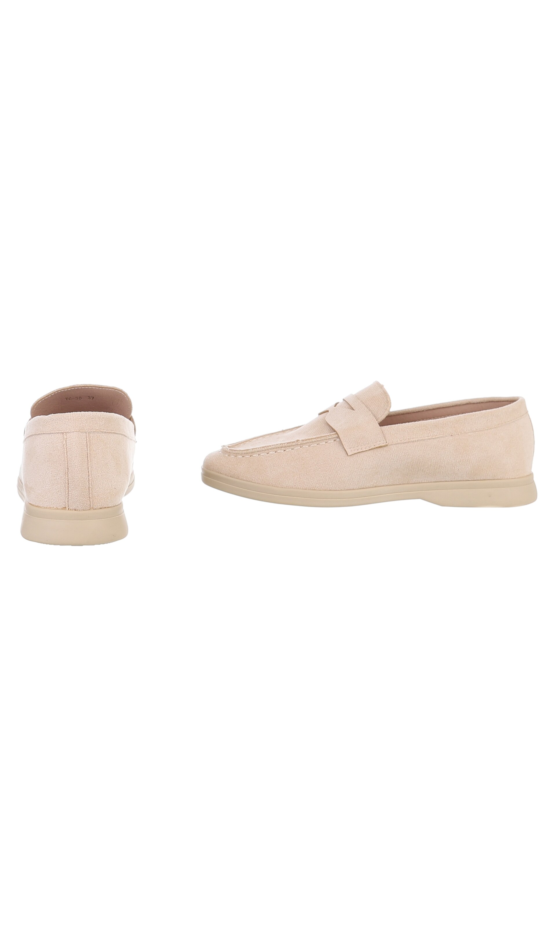 Ital-Design Classic Flats in Beige