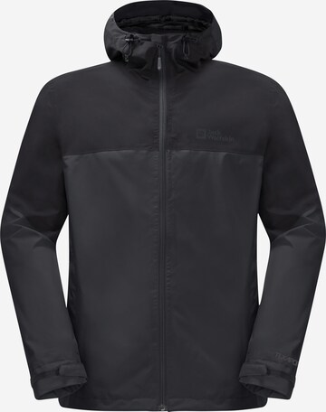 JACK WOLFSKIN Outdoorjacke 'Weiltal' in Schwarz: predná strana