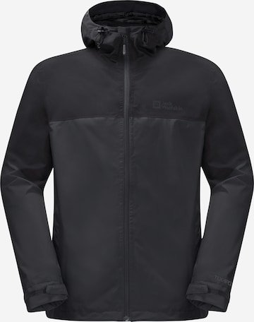 JACK WOLFSKIN Outdoor jacket 'Weiltal' in Black: front