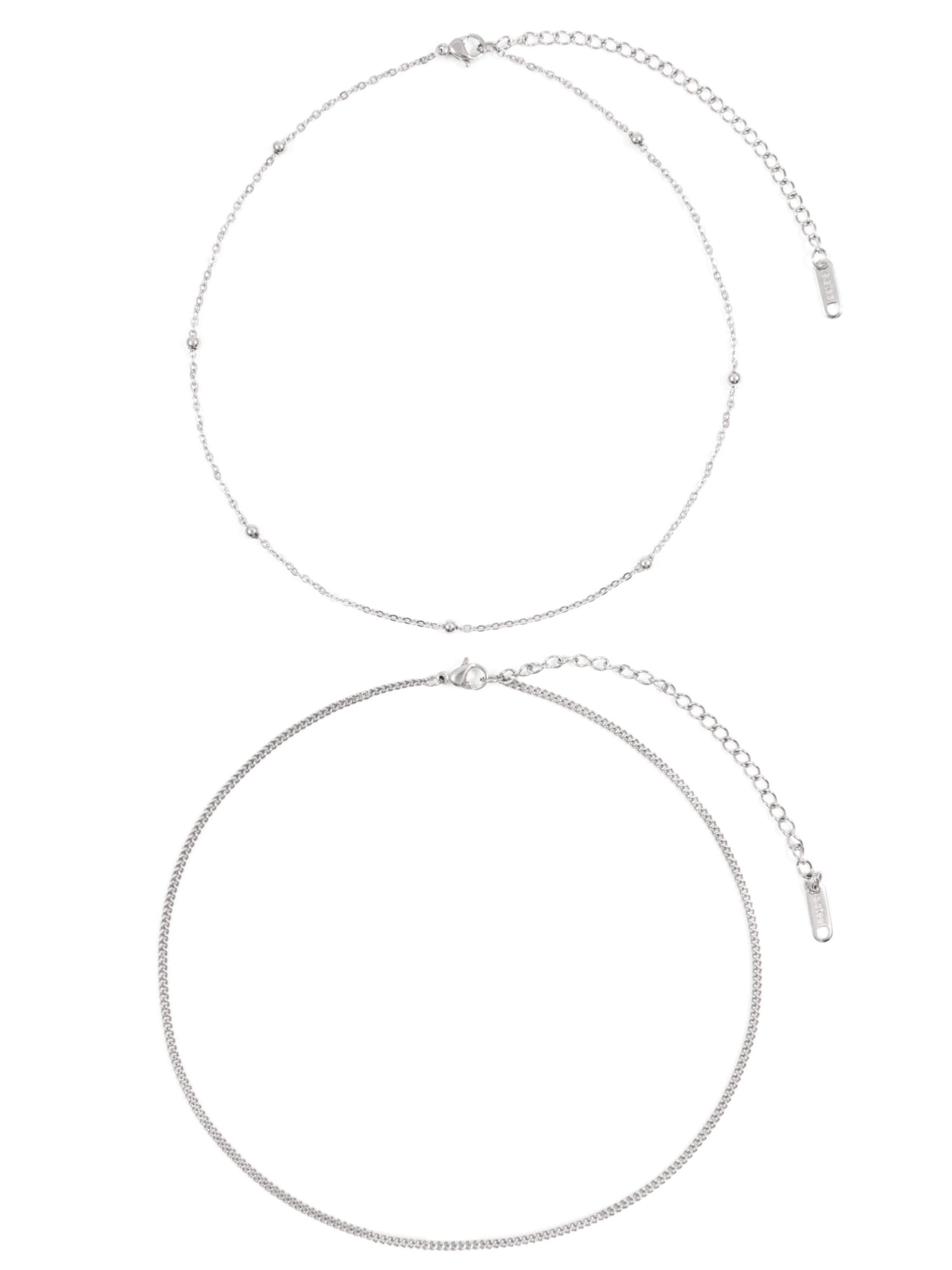 Hey Happiness Ketting 'Duo Light' in Zilver: voorkant
